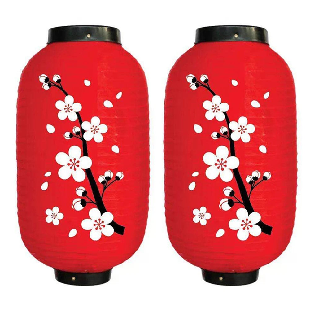 10 inch Chinese/Japanese Long Shaped Cloth DIY Red Restaurant Lantern Lantern Lamp for Home Party Hanging Lampion Decoration